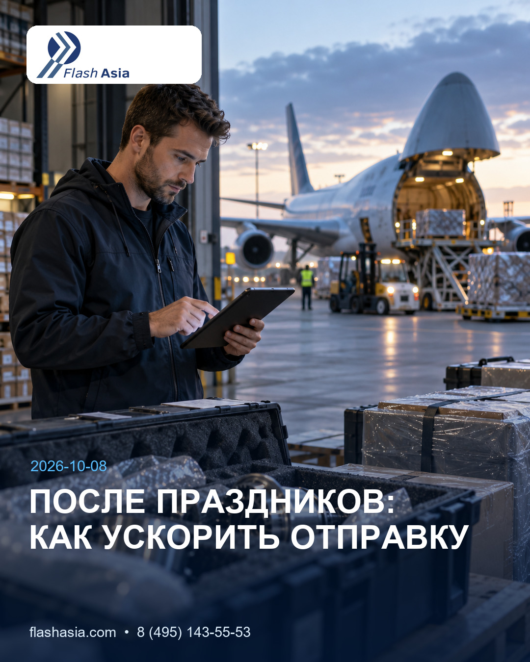 Иллюстрация к новости: Китай возвращается к рабочему графику после праздничной недели. В первые дни возможна повышенная нагрузка: одновременно возобновляют отгрузки многие фабрики и поставщики.